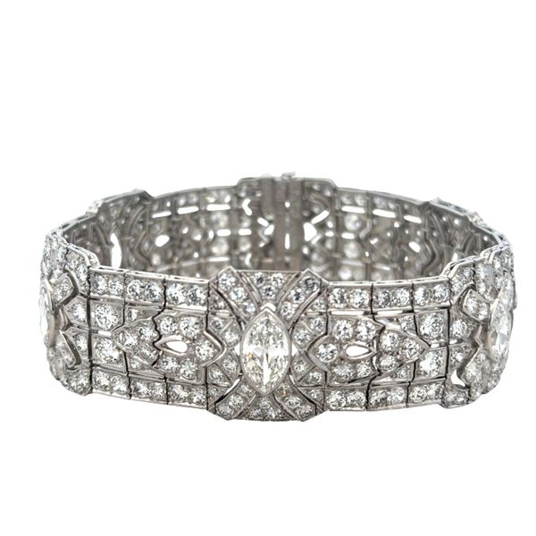 Antique Art Deco Platinum Katz & Ogush Diamond Bracelet – Circa 1920s Perry's Diamonds & Estate Jewelry Charlotte, NC