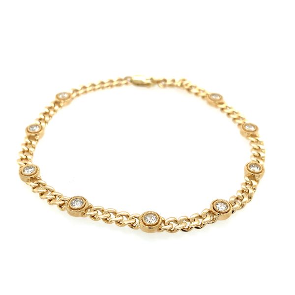 Curb Link Diamond Bracelet in Yellow Gold Perry's Diamonds & Estate Jewelry Charlotte, NC