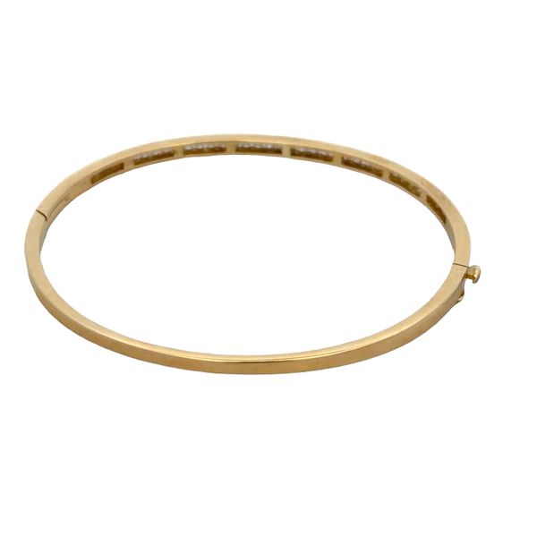 18k Yellow Gold 1.14 CT Channel Set Diamond Bangle Bracelet Image 2 Perry's Diamonds & Estate Jewelry Charlotte, NC