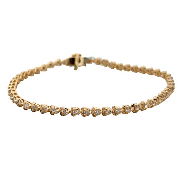 14k Yellow Gold 1.56 Carat Diamond Bracelet – 7