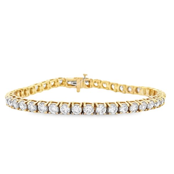13.20 CTW Diamond Tennis Bracelet in Yellow Gold Perry's Diamonds & Estate Jewelry Charlotte, NC