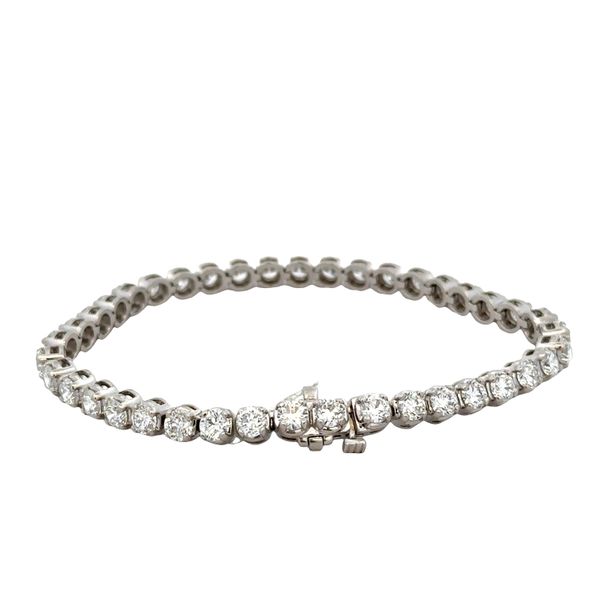 9.0 CTW Round Brilliant Cut Diamond Tennis Bracelet in Platinum -- 7.25