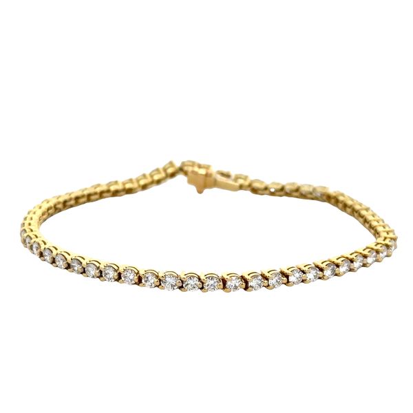 18k Yellow Gold Diamond Tennis Bracelet by Chalson Perry's Diamonds & Estate Jewelry Charlotte, NC