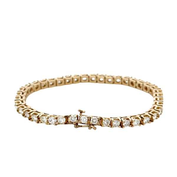 14k Yellow Gold Diamond Tennis Bracelet – 7
