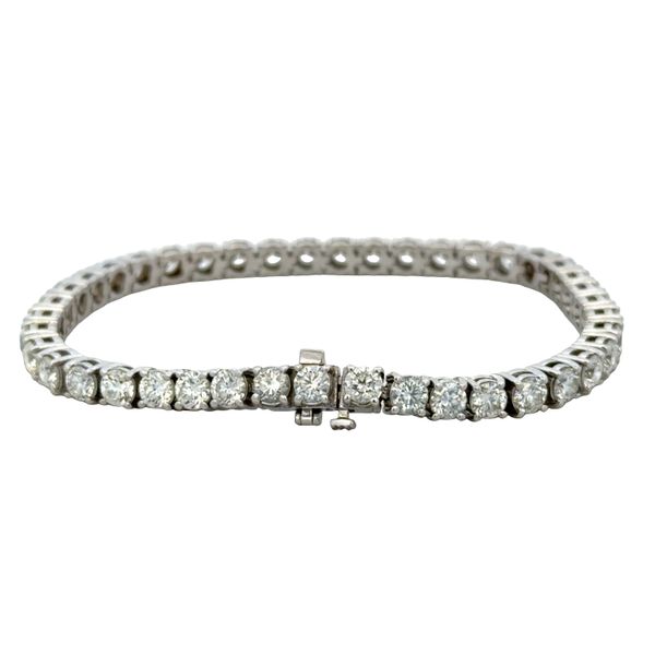 14k White Gold 8.40 CT Round Brilliant Cut Diamond Tennis Bracelet – 7