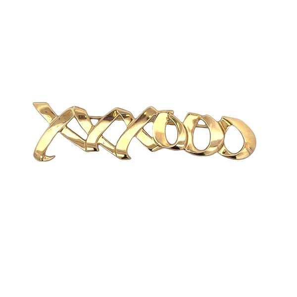 Estate Tiffany & Co. Paloma Picasso XO Brooch in 18k Yellow Gold Perry's Diamonds & Estate Jewelry Charlotte, NC