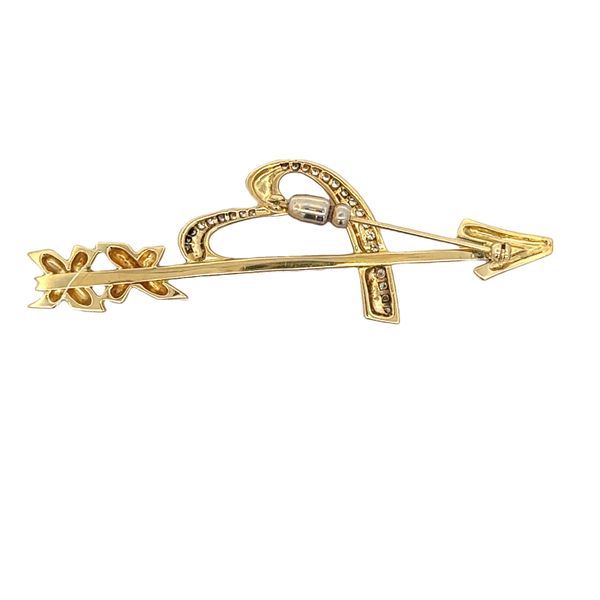 Vintage Tiffany & Co. Paloma Picasso Heart Arrow Brooch in 18k Yellow Gold Image 2 Perry's Diamonds & Estate Jewelry Charlotte, NC