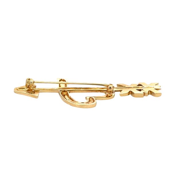 Estate Paloma Picasso for Tiffany & Co. 18k Yellow Gold Graffiti Heart and Arrow Brooch Image 2 Perry's Diamonds & Estate Jewelry Charlotte, NC