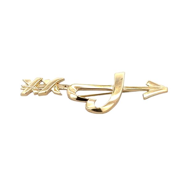 Estate Paloma Picasso for Tiffany & Co. 18k Yellow Gold Graffiti Heart and Arrow Brooch Perry's Diamonds & Estate Jewelry Charlotte, NC