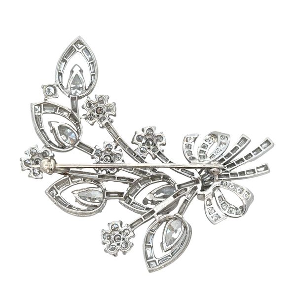 Vintage Mid-Century Platinum Diamond Spray Brooch – Circa 1950s Image 3 Perry's Diamonds & Estate Jewelry Charlotte, NC