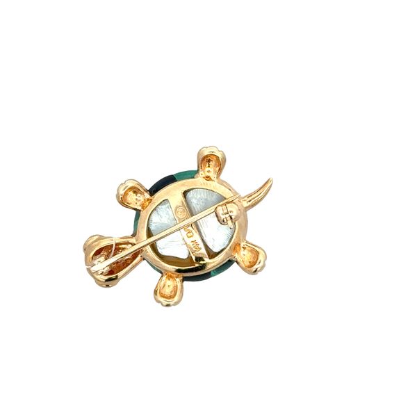 Estate Vintage Asch Grossbardt 14k Yellow Gold Turtle Brooch Image 4 Perry's Diamonds & Estate Jewelry Charlotte, NC