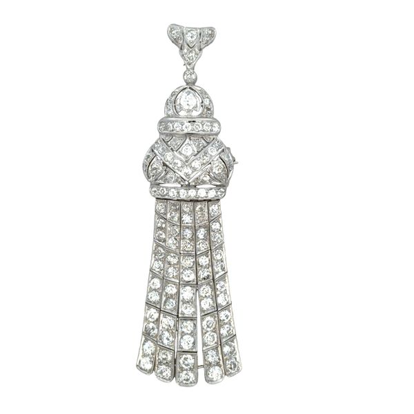 Antique Art Deco Platinum 4.95 CT Old Mine & Old European Cut Diamond Convertible Pendant Brooch – Circa 1920s Perry's Diamonds & Estate Jewelry Charlotte, NC