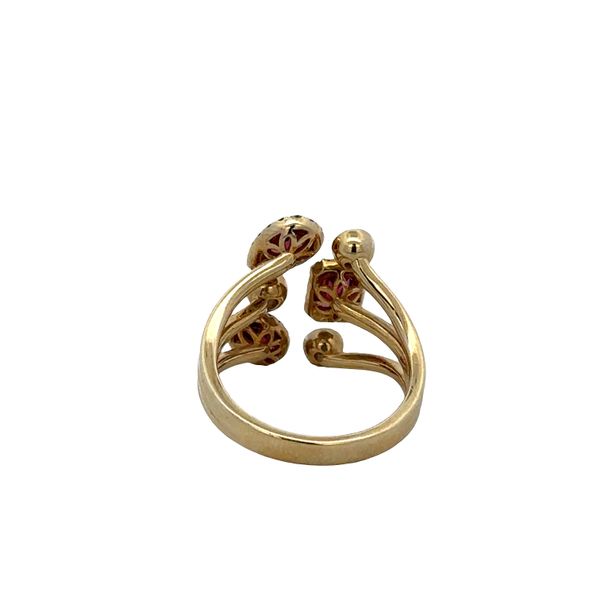 14k Yellow Gold Rubellite & Diamond Bypass Ring – Size 6.5 Image 3 Perry's Diamonds & Estate Jewelry Charlotte, NC