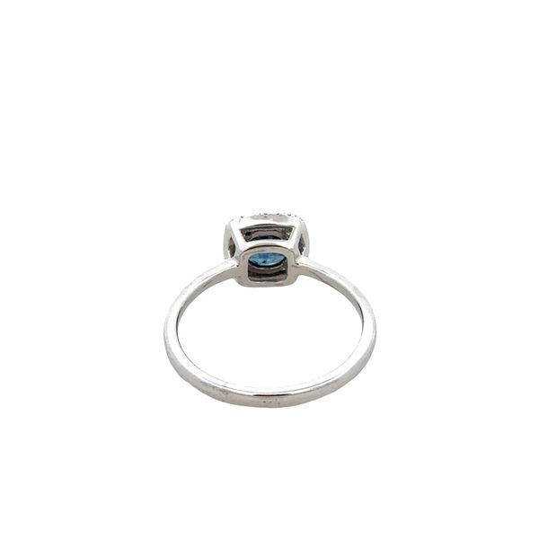 14k White Gold Sapphire & Diamond Halo Ring – Size 7 Image 3 Perry's Diamonds & Estate Jewelry Charlotte, NC