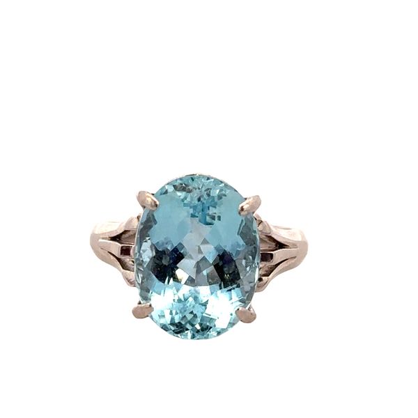 Platinum Oval Aquamarine Ring – Size 7 Perry's Diamonds & Estate Jewelry Charlotte, NC
