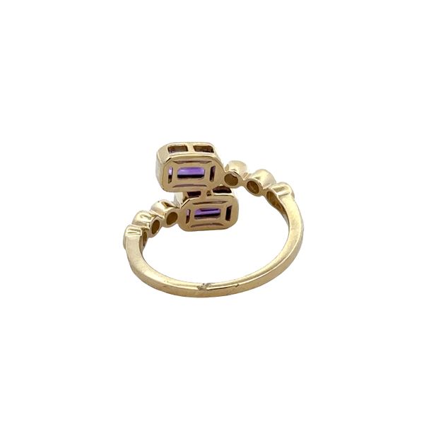 14k Yellow Gold Amethyst & Diamond Bypass Ring – Size 7 Image 3 Perry's Diamonds & Estate Jewelry Charlotte, NC