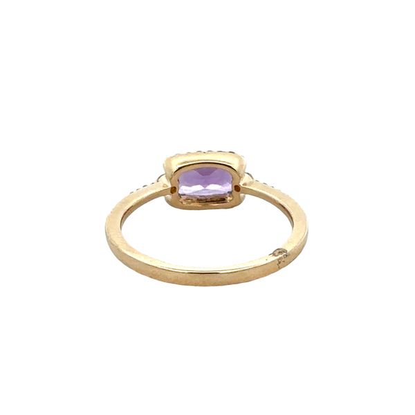 14k Yellow Gold Amethyst & Diamond Halo Ring – Size 6.5 Image 3 Perry's Diamonds & Estate Jewelry Charlotte, NC