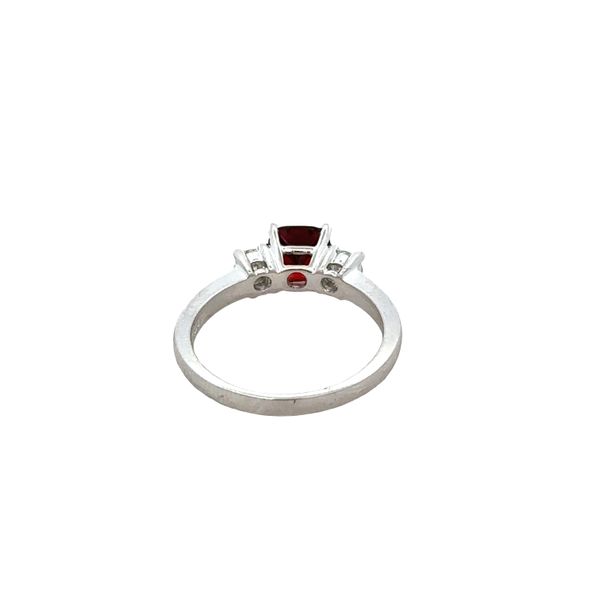 14k White Gold Garnet & Diamond Ring – Size 6.5 Image 3 Perry's Diamonds & Estate Jewelry Charlotte, NC