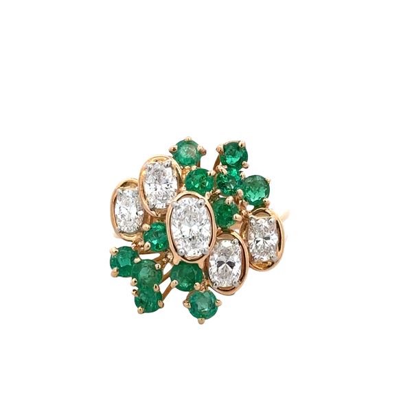 Estate Oscar Heyman 18k Yellow Gold & Platinum Emerald and Diamond Ring – Size 5.75, Circa 1976 Perry's Diamonds & Estate Jewelry Charlotte, NC