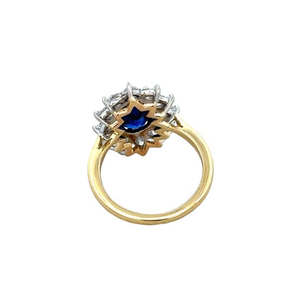 Estate Barnett Robinson Platinum & 18k Yellow Gold Sapphire & Diamond Ring – Size 6 Image 3 Perry's Diamonds & Estate Jewelry Charlotte, NC