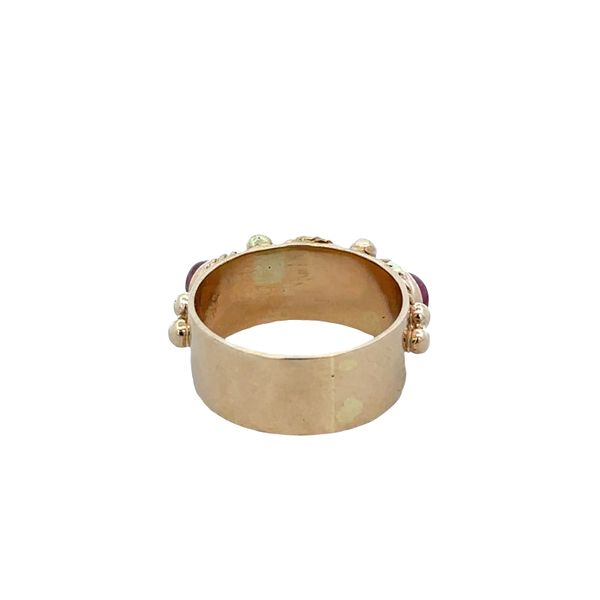 14k Yellow Gold Sapphire & Ruby Cabochon Band Ring – Size 6.5 Image 3 Perry's Diamonds & Estate Jewelry Charlotte, NC