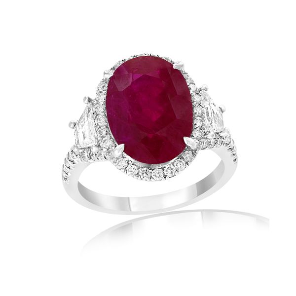 Platinum Burmese Ruby & Diamond Statement Ring – Size 6.5 Perry's Diamonds & Estate Jewelry Charlotte, NC