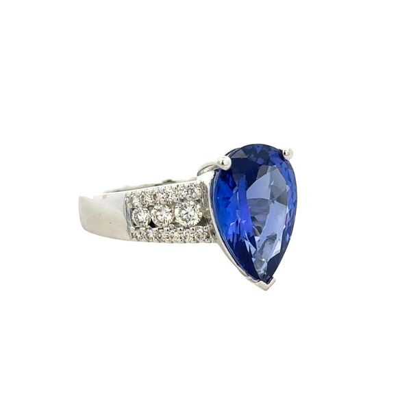 14k White Gold Tanzanite & Diamond Ring – Size 9 Image 2 Perry's Diamonds & Estate Jewelry Charlotte, NC