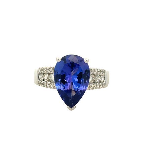 14k White Gold Tanzanite & Diamond Ring – Size 9 Perry's Diamonds & Estate Jewelry Charlotte, NC