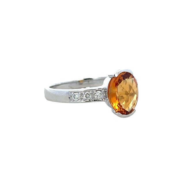 14k White Gold Citrine & Diamond Ring – Size 7.25 Image 2 Perry's Diamonds & Estate Jewelry Charlotte, NC