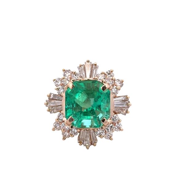 14k Yellow Gold Emerald & Diamond Ballerina Ring – Size 7 Perry's Diamonds & Estate Jewelry Charlotte, NC