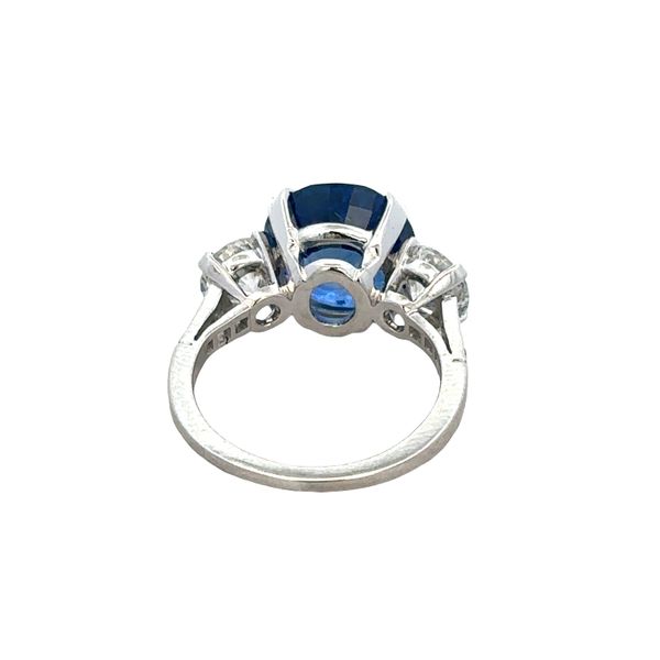 Estate Tiffany & Co. Platinum Sri Lankan Sapphire & Diamond Ring – Size 5.25 Image 3 Perry's Diamonds & Estate Jewelry Charlotte, NC