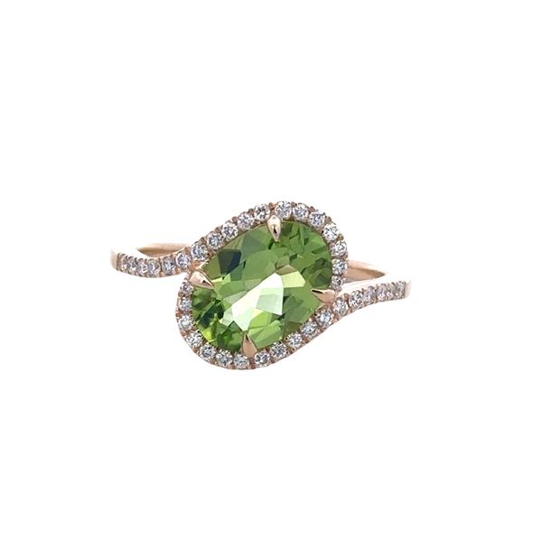 14k Yellow Gold Peridot & Diamond Bypass Ring – Size 7 Perry's Diamonds & Estate Jewelry Charlotte, NC
