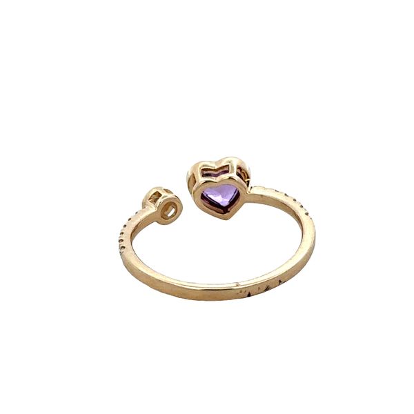 14k Yellow Gold Purple Sapphire & Diamond Bypass Ring – Size 6.5 Image 3 Perry's Diamonds & Estate Jewelry Charlotte, NC