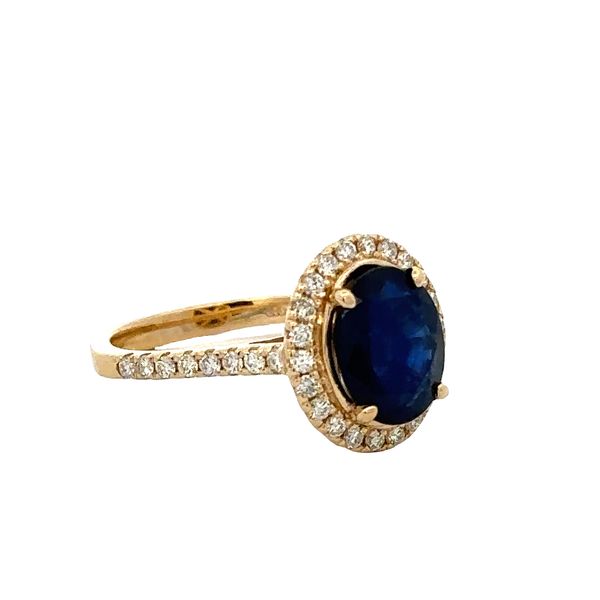 Sapphire and Diamond Ring in Yellow Gold Image 2 Perry's Diamonds & Estate Jewelry Charlotte, NC