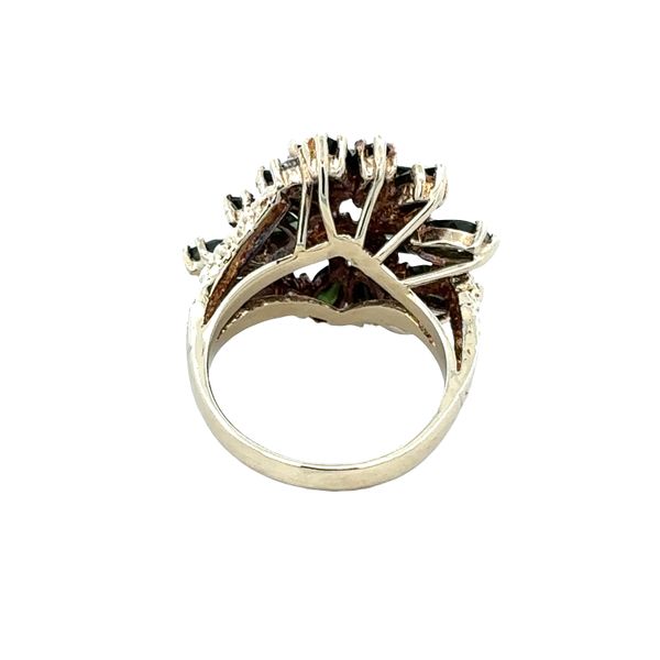 14k Yellow Gold Green Tourmaline & Diamond Statement Cocktail Ring – Size 7.5 Image 3 Perry's Diamonds & Estate Jewelry Charlotte, NC