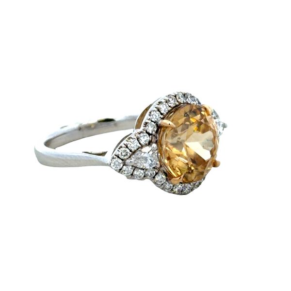 18k White Gold Yellow Zircon & Diamond Ring – Size 6.5 Image 2 Perry's Diamonds & Estate Jewelry Charlotte, NC
