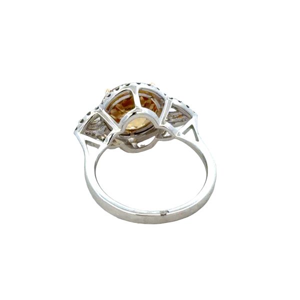 18k White Gold Yellow Zircon & Diamond Ring – Size 6.5 Image 3 Perry's Diamonds & Estate Jewelry Charlotte, NC