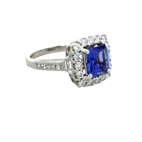 18k White Gold Tanzanite & 1.70 CT Multi-Shape Diamond Statement Ring – Size 6 Image 2 Perry's Diamonds & Estate Jewelry Charlotte, NC