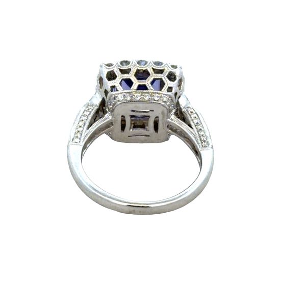 18k White Gold Tanzanite & 1.70 CT Multi-Shape Diamond Statement Ring – Size 6 Image 3 Perry's Diamonds & Estate Jewelry Charlotte, NC