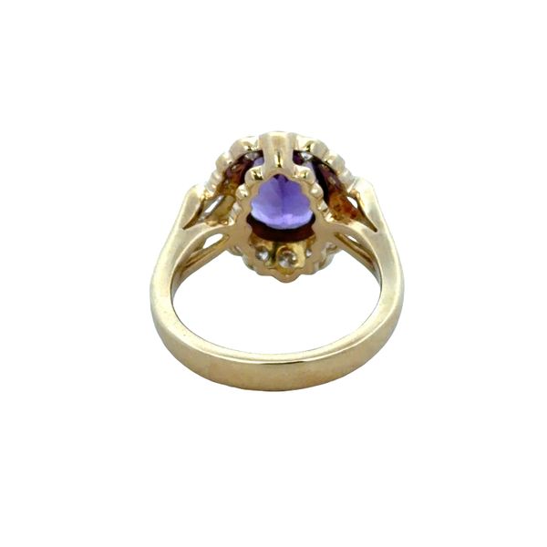 18k Yellow Gold Amethyst & Diamond Halo Ring – Size 6.5 Image 3 Perry's Diamonds & Estate Jewelry Charlotte, NC