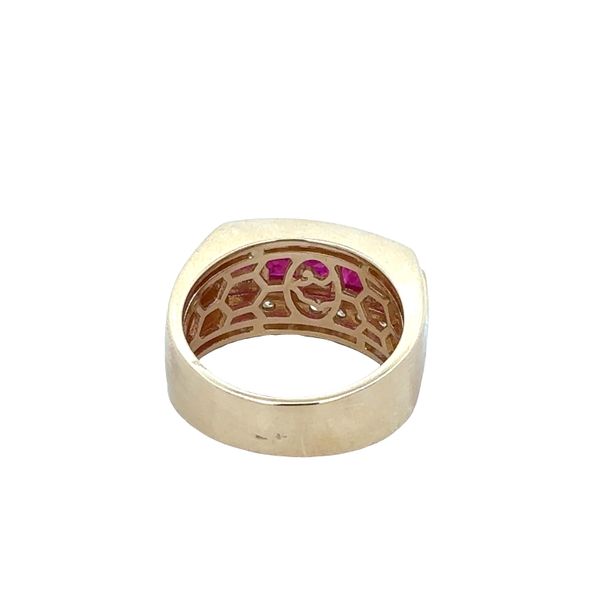 14k Yellow Gold Ruby and Diamond Ring – Size 11 Image 3 Perry's Diamonds & Estate Jewelry Charlotte, NC