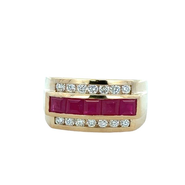 14k Yellow Gold Ruby and Diamond Ring – Size 11 Perry's Diamonds & Estate Jewelry Charlotte, NC