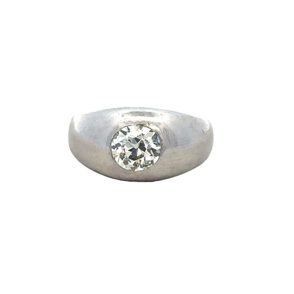 Platinum Old European Cut Diamond Signet Ring – Size 6.75 Perry's Diamonds & Estate Jewelry Charlotte, NC