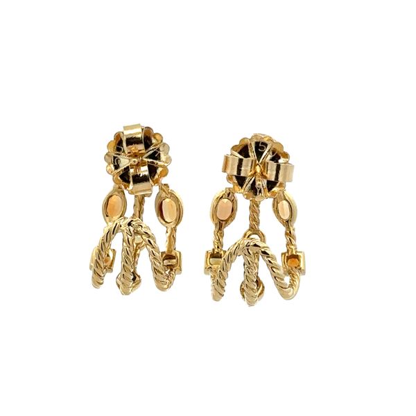 18k Yellow Gold David Yurman Multi Gemstone Huggie Earrings – 2.20 CTW Image 3 Perry's Diamonds & Estate Jewelry Charlotte, NC