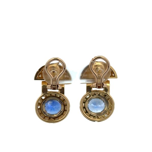 14k Yellow Gold Tanzanite & Diamond Clip-On Earrings Image 2 Perry's Diamonds & Estate Jewelry Charlotte, NC