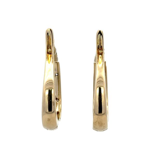 Estate Asch Grossbardt 14k Yellow Gold Turquoise, Mother-of-Pearl & Diamond Earrings Image 3 Perry's Diamonds & Estate Jewelry Charlotte, NC