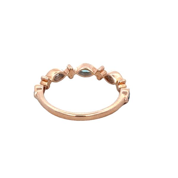 14k Rose Gold Marquise Blue Topaz Band – Size 6.75 Image 3 Perry's Diamonds & Estate Jewelry Charlotte, NC
