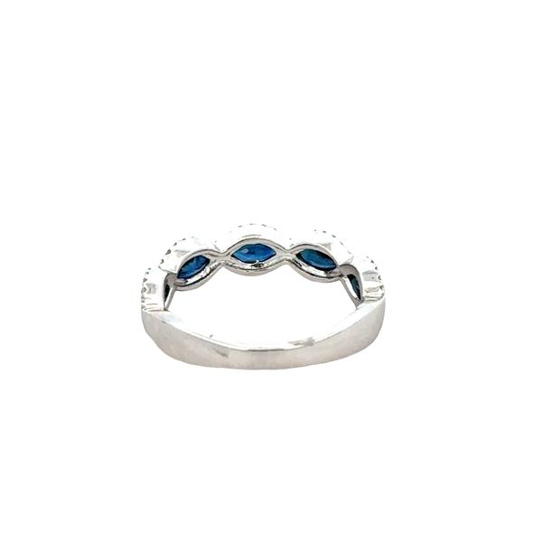 14k White Gold Infinity Style Band with Marquise Sapphires and Diamond Accents – 0.85 ct. Sapphires, 0.22 ct. Diamonds Image 3 Perry's Diamonds & Estate Jewelry Charlotte, NC