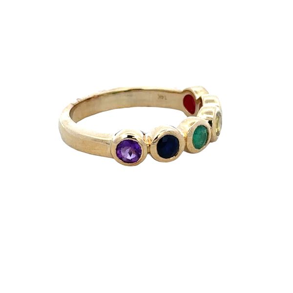 14k Yellow Gold Multi-Gemstone Band Ring – Size 7 Image 2 Perry's Diamonds & Estate Jewelry Charlotte, NC