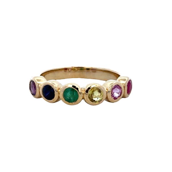 14k Yellow Gold Multi-Gemstone Band Ring – Size 7 Perry's Diamonds & Estate Jewelry Charlotte, NC